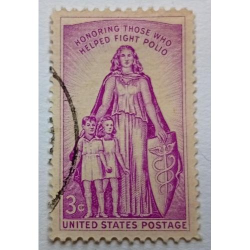 США 1957 Полио, гашеная
