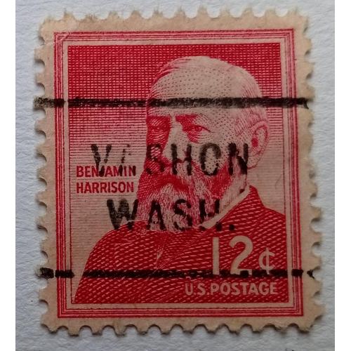 США 1959 Бенджамин Гаррисон, 12с, гашеная, штамп Вашингтон