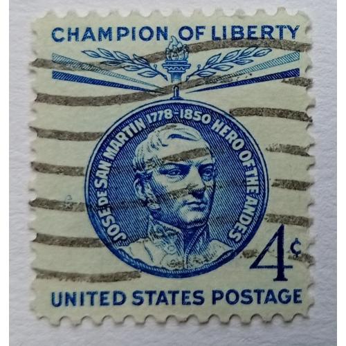 США 1959 Хосе де Сан-Мартин, 4с, гашеная