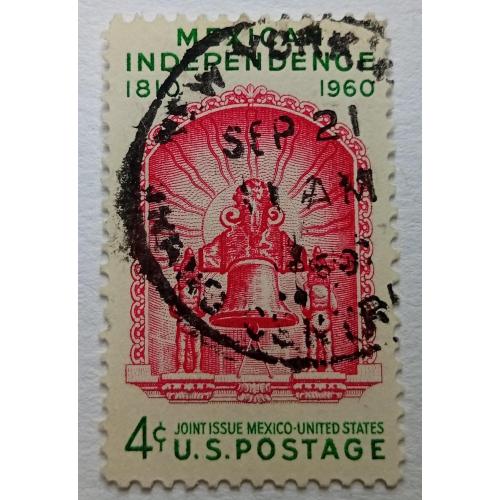 США 1960 Мексиканская независимость, гашеная