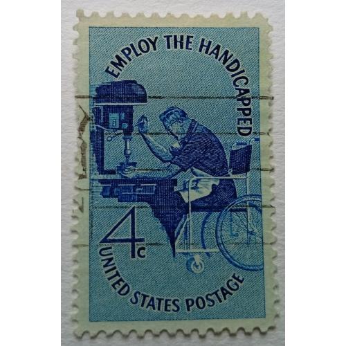 США 1960 Трудоустройство инвалидов, гашеная