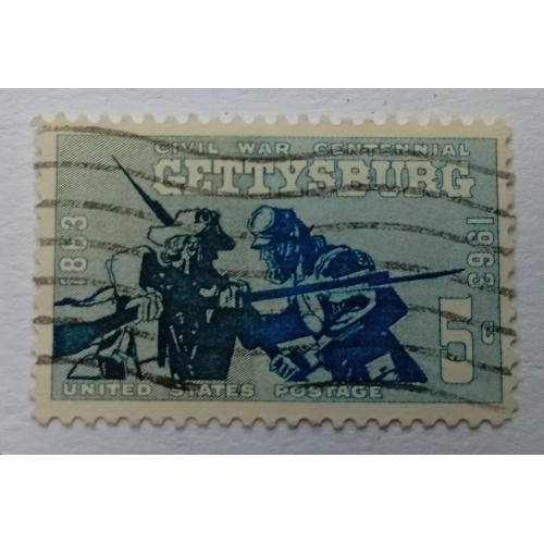США 1963 Битва при Геттисберге, гашеная