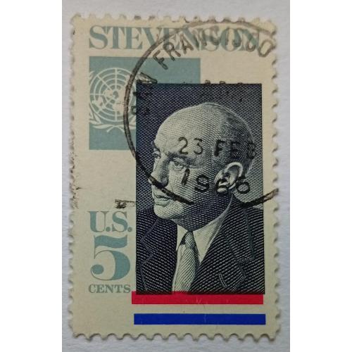 США 1965 Адлай Стивенсон, гашеная