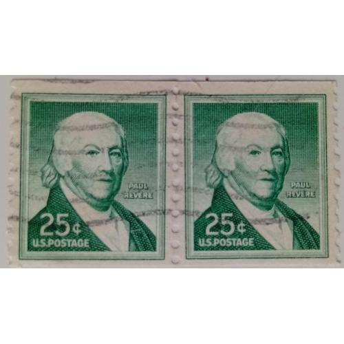США 1965 Пол Ривер, сцепка, гашеная