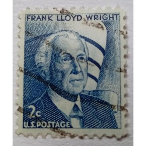 США 1966 Франк Ллойд Райт, гашеная(II)