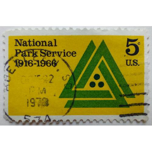 США 1966 Национальный парк, сервис, гашеная