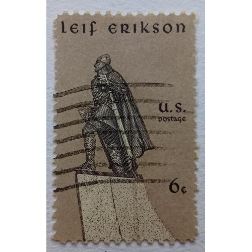 США 1968 Лейф Ериксон, гашеная