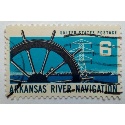 США 1968 Река Арканзас, гашеная