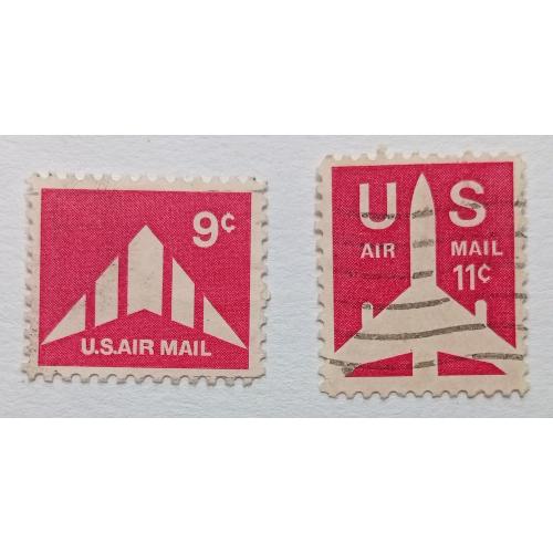 США 1971 Авиапочта, 2 марки, гашеные