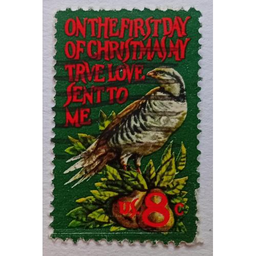 США 1971 Рождество, кеклик, гашеная(I)