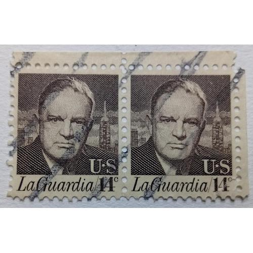 США 1972 Ла Гуардия, сцепка, гашеная