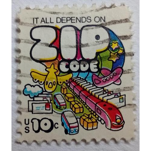 США 1974 Зип-код, гашеная