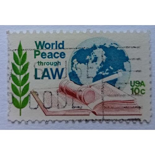 США 1975 Мир на основе закона, гашеная