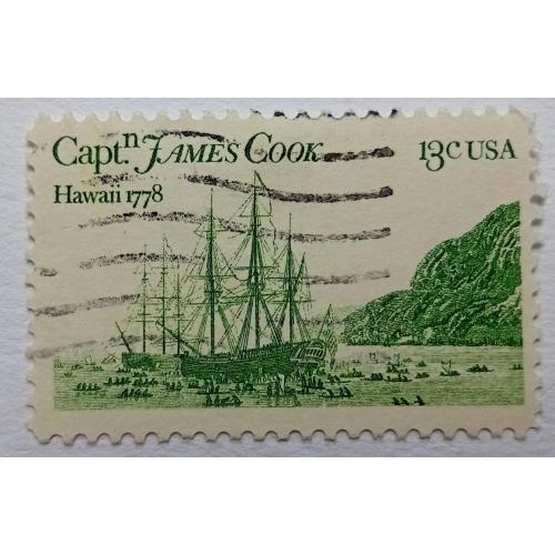 США 1978 Капитан Джеймс Кук, корабль, гашеная