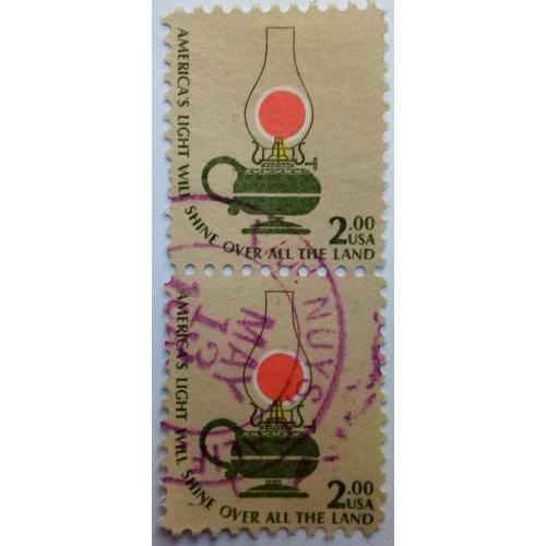 США 1978 Стандарт, 2$, сцепка, гашеная