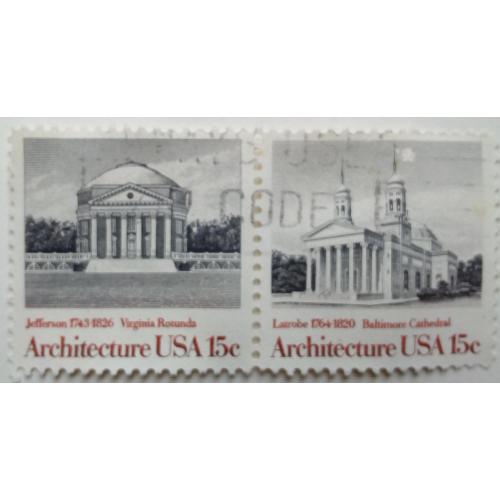 США 1979 Американская архитектура, сцепка, гашеная