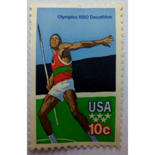 США 1979 Олимпийские игры, Москва 1980, 10 с., чистая(I)