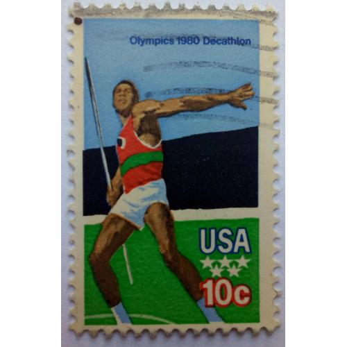 США 1979 Олимпийские игры, Москва 1980, 10 с., гашеная(I)