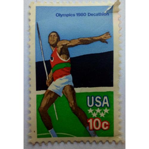 США 1979 Олимпийские игры, Москва 1980, 10 с., гашеная