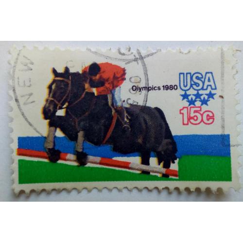 США 1979 Олимпийские игры, Москва, лошадь, гашеная