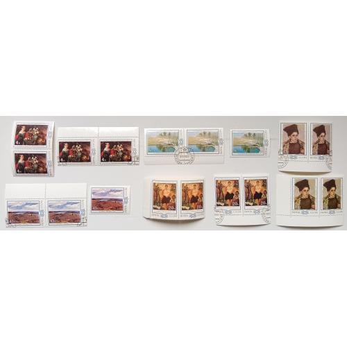 СССР 1983 Картины белорусских художников, сцепки, 18 марок, гашеные