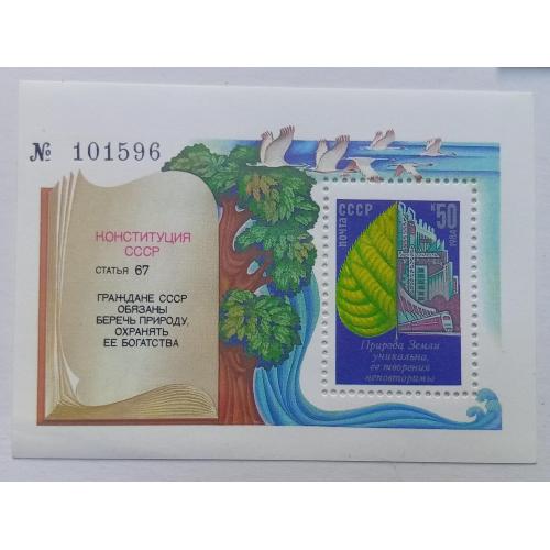 СССР 1984 Конституция, блок, MNH