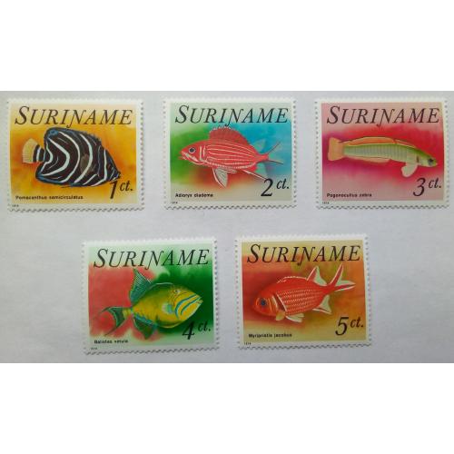 Суринам 1976 Рыбы, морская фауна, MNH