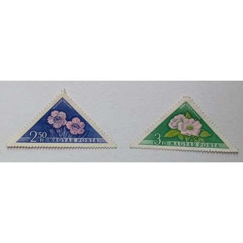 Венгрия 1958 Цветы, 2 марки, MH
