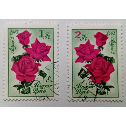 Венгрия 1961 Розы, гашеные