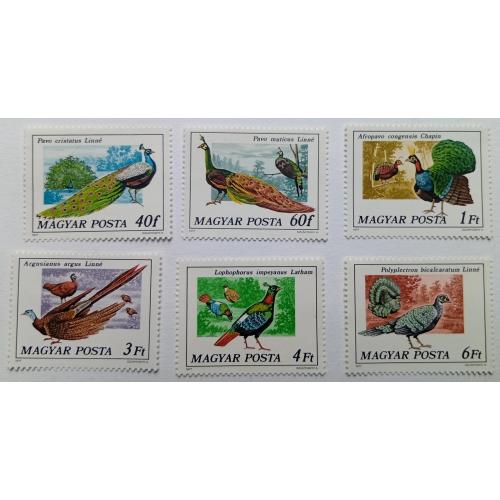 Венгрия 1977 Птицы, павлины, фазаны, MNH 