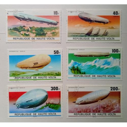 Верхняя Вольта 1976 Дирижабли, гашеные