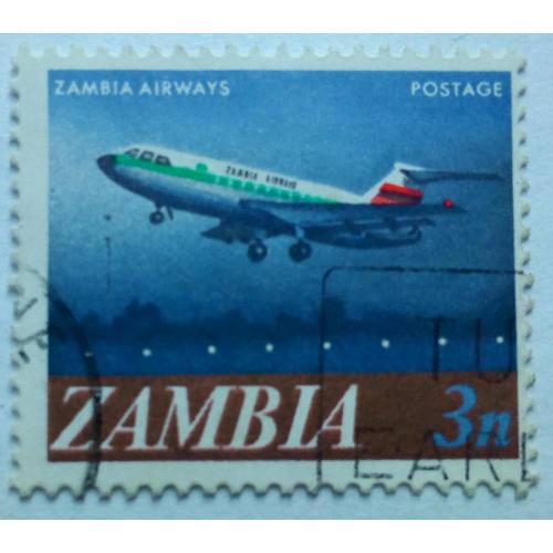 Замбия 1968 Самолет, авиалинии, гашеная(I)