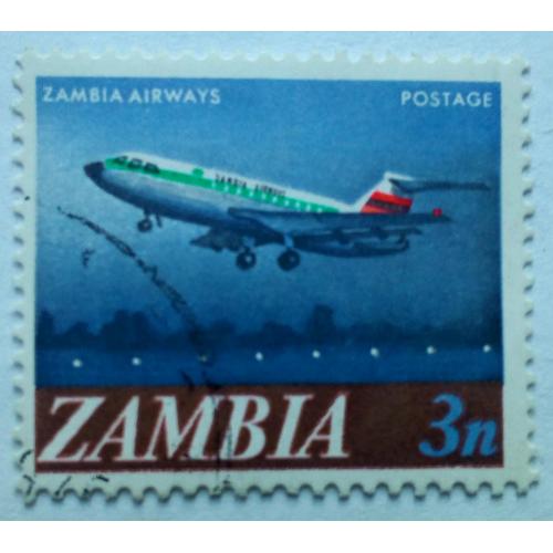 Замбия 1968 Самолет, авиалинии, гашеная