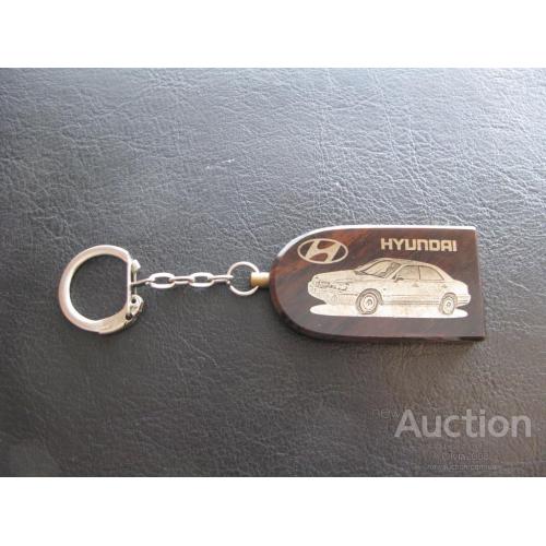 Брелок для ключей из камня обсидиана Обсидиан Хюндай Hyundai с молитвой водителя
