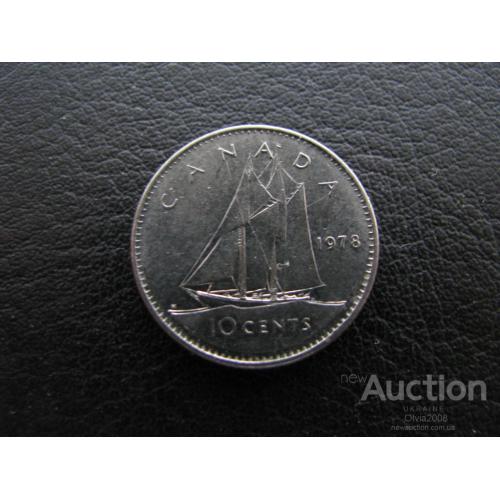 Канада 10 центов 1978 Парусник Корабль