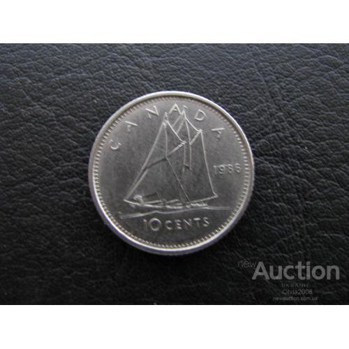Канада 10 центов 1986 Парусник Корабль