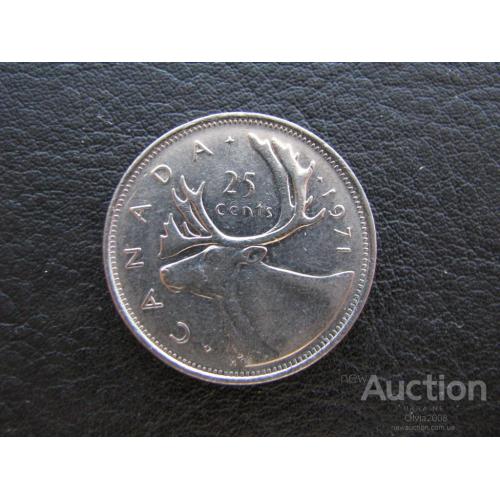 Канада 25 центов 1971 Олень
