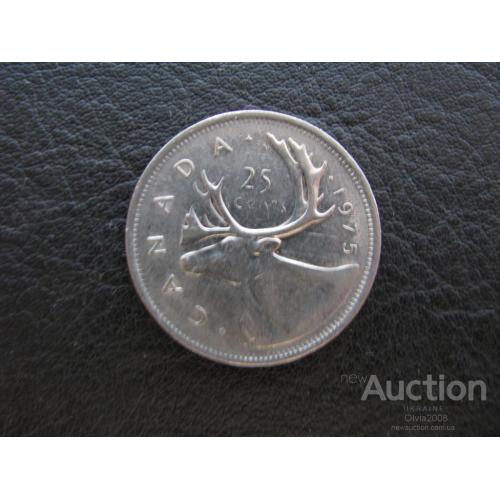 Канада 25 центов 1975 Олень