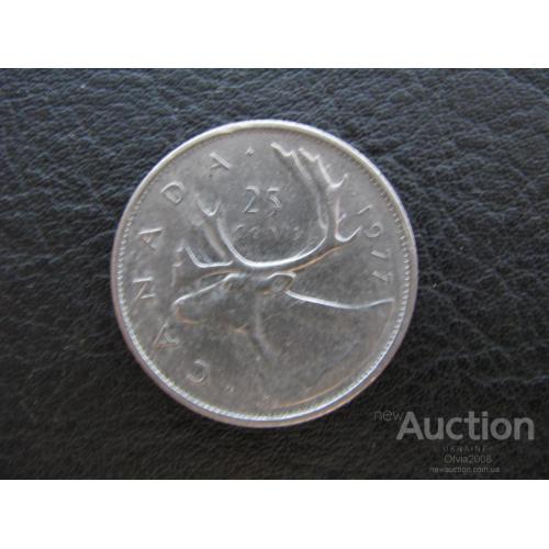 Канада 25 центов 1977 Олень