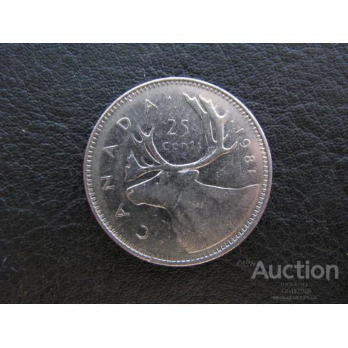 Канада 25 центов 1981 Олень