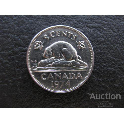 Канада 5 центов 1974 Бобер