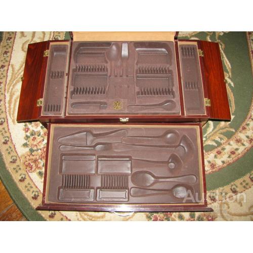 Коробка футляр кейс ящик для Серебряных Столовых приборов на 70 единиц