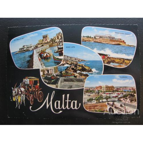 Мальта Открытка Виды Мальты Чистая