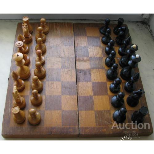 Настольная игра Шахматы деревянные мини Дерево СССР в коробке Редкость