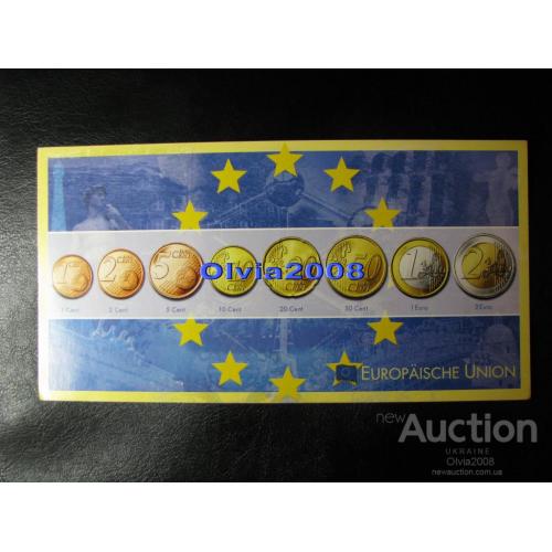 Открытка Монеты Евро общая чистая Rare!