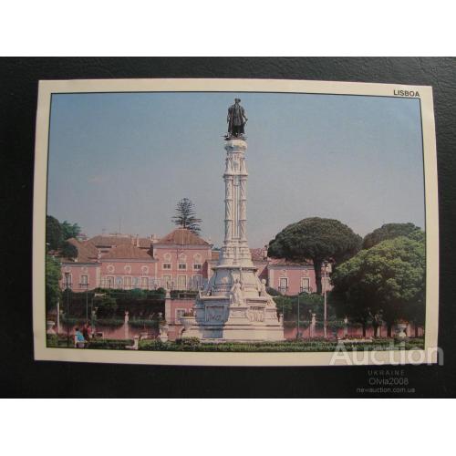 Португалия Открытка Лиссабон Памятник Альбукерку и Беленский дворец Чистая