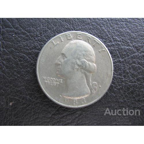 США 25 центов квотер 1983