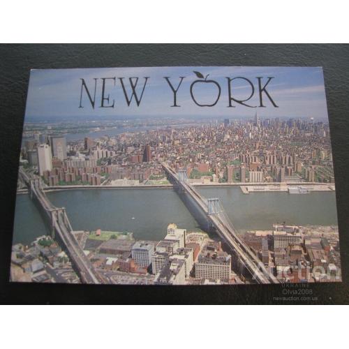 США Открытка Панорама Манхэттена из Квинса Нью - Йорк №522 Чистая