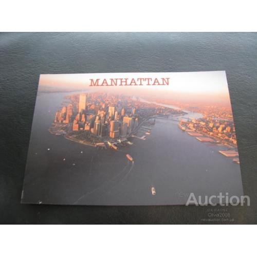 США Открытка Панорама Манхэттена  Нью - Йорк №92-23 Чистая