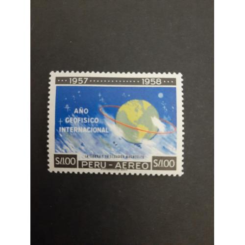 1961г.- Перу, Космос, марка "Геофизический год", негашеная, состояние коллекционное